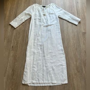 J Crew White Eyelet Linen Swim Cover Up XXS